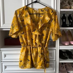 Sienna Sky Yellow Floral Blouse